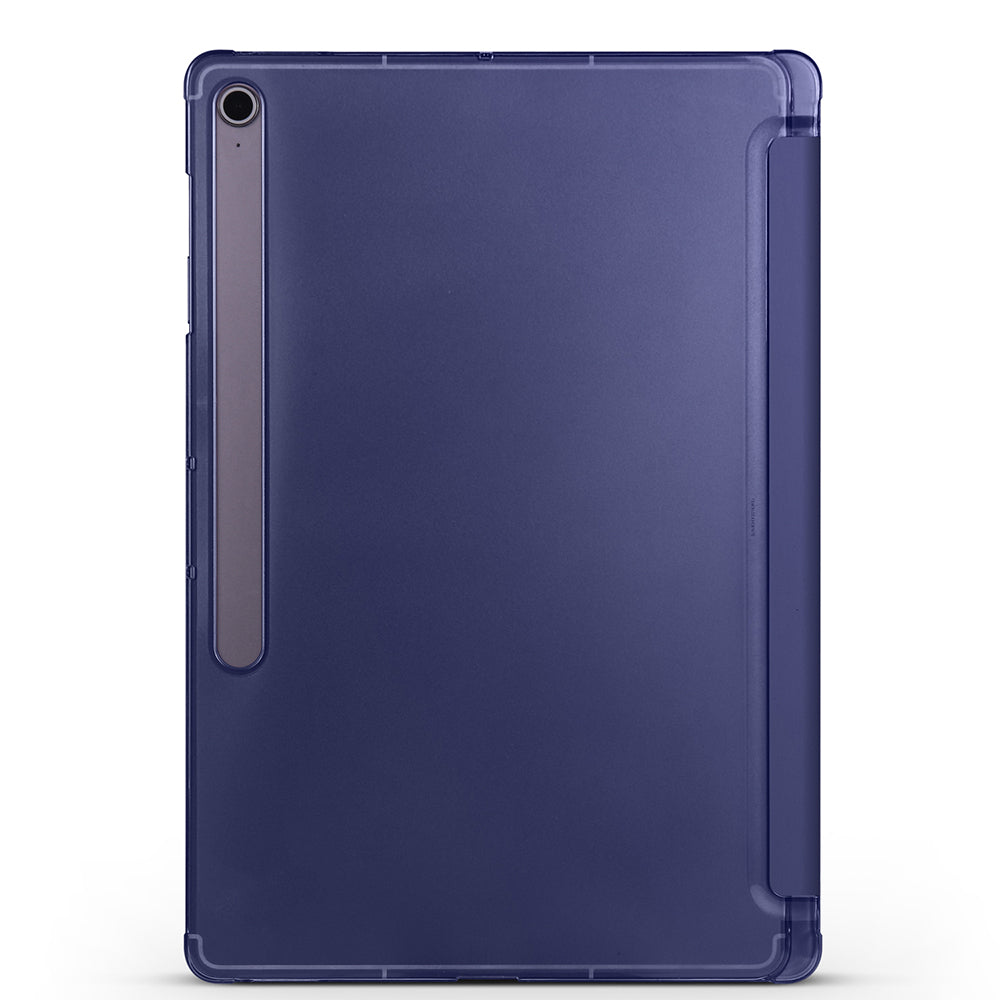 Galaxy Tab S10 FE Plus Zore Smart Cover Kalem Bölmeli Standlı 1-1 Kılıf Mavi