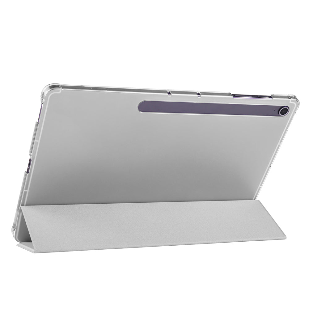 Galaxy Tab S10 FE Plus Zore Smart Cover Kalem Bölmeli Standlı 1-1 Kılıf Gold