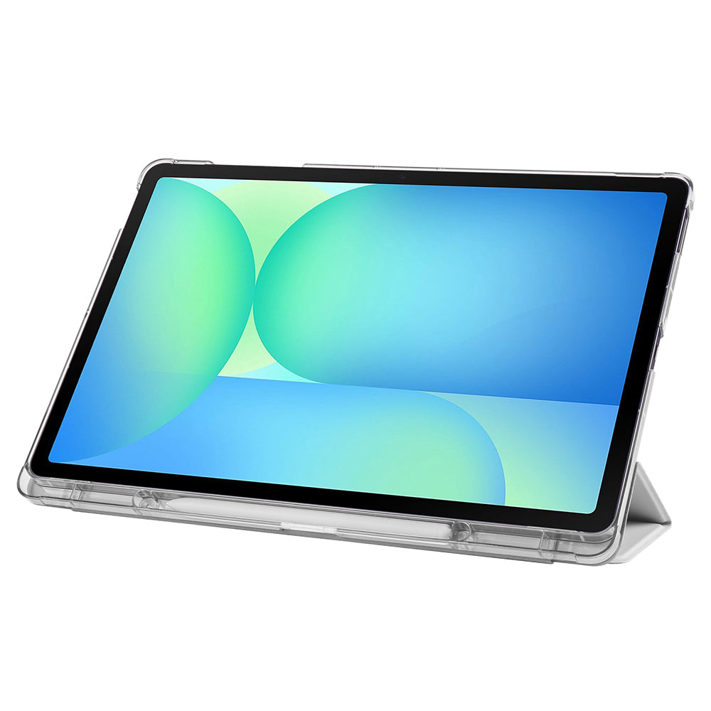 Galaxy Tab S10 FE Plus Zore Smart Cover Kalem Bölmeli Standlı 1-1 Kılıf Kırmızı