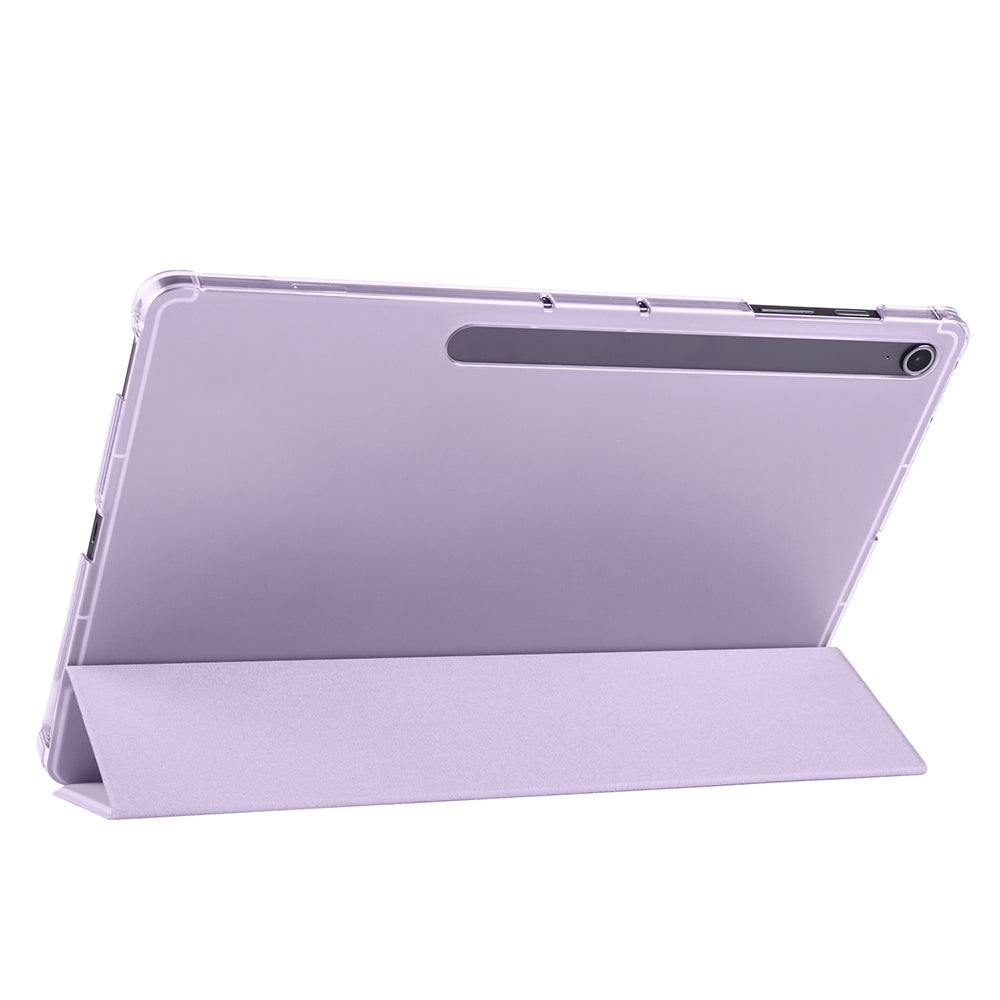 Galaxy Tab S10 FE Plus Zore Smart Cover Kalem Bölmeli Standlı 1-1 Kılıf Mor