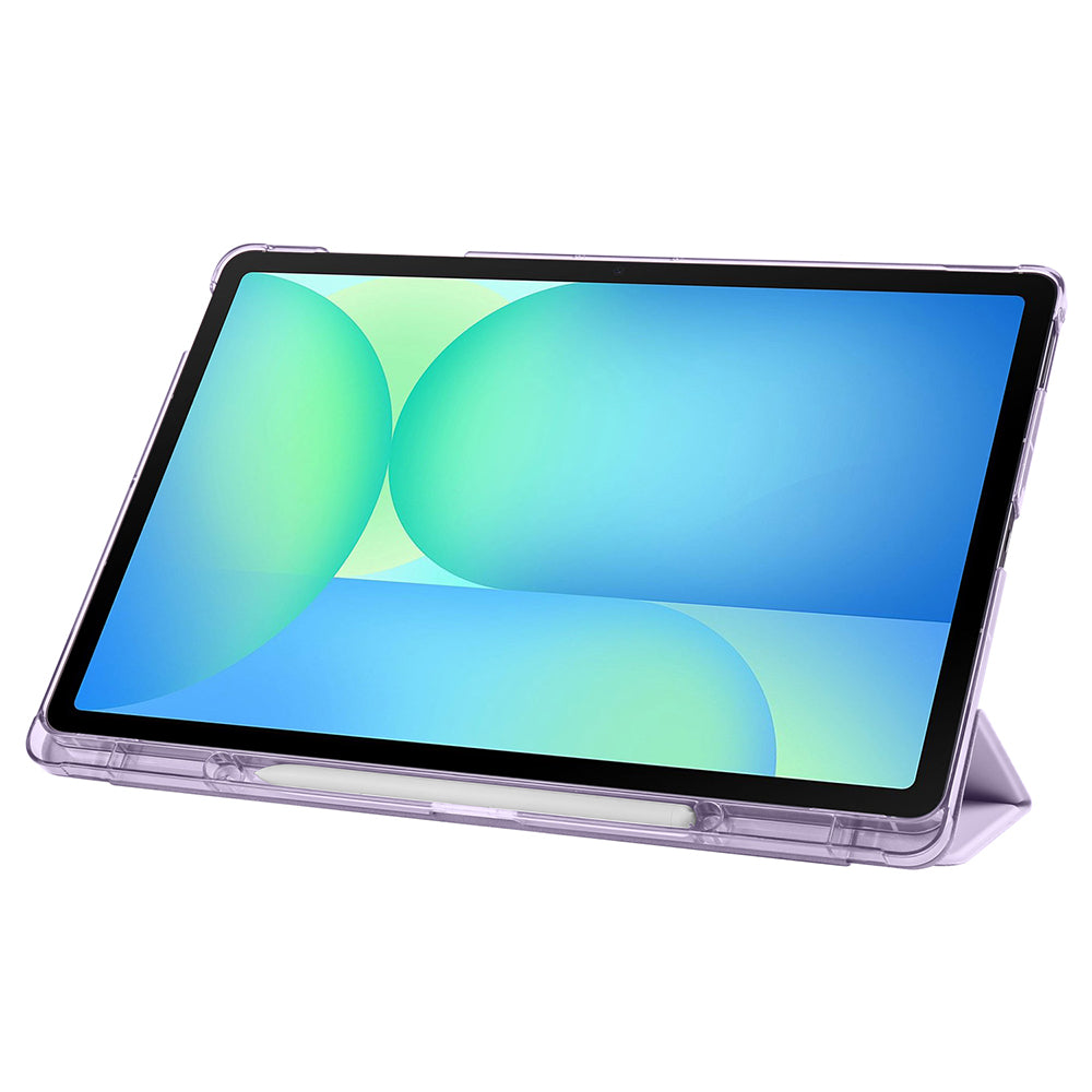 Galaxy Tab S10 FE Plus Zore Smart Cover Kalem Bölmeli Standlı 1-1 Kılıf Kırmızı