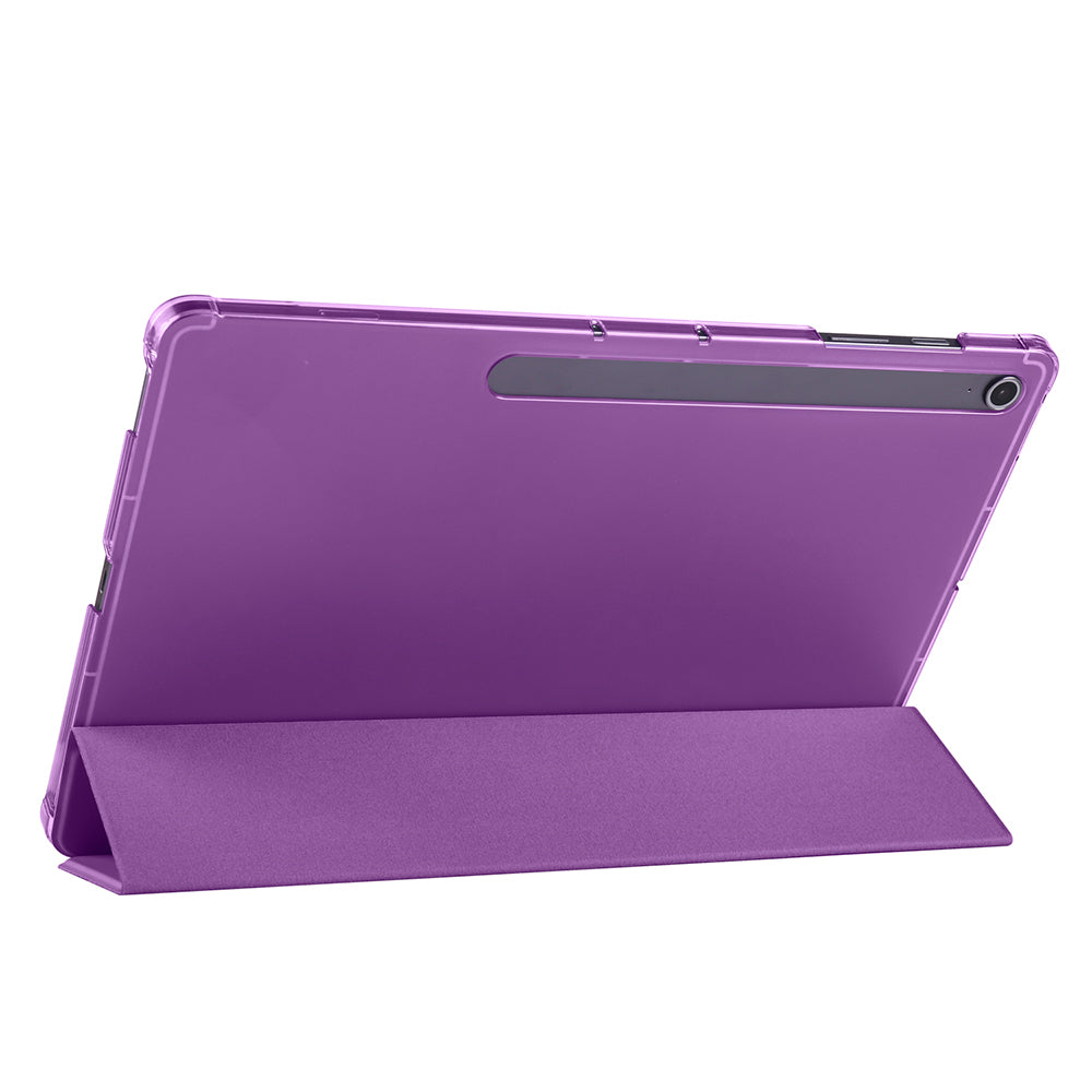 Galaxy Tab S10 FE Plus Zore Smart Cover Kalem Bölmeli Standlı 1-1 Kılıf Lila