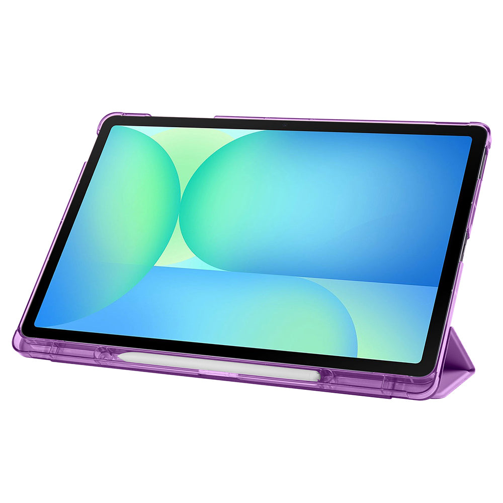 Galaxy Tab S10 FE Plus Zore Smart Cover Kalem Bölmeli Standlı 1-1 Kılıf Mavi