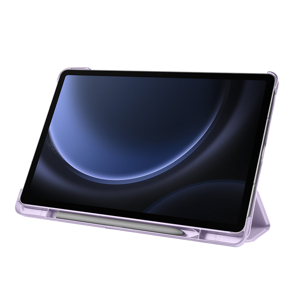 Galaxy Tab S10 FE Zore Smart Cover Kalem Bölmeli Standlı 1-1 Kılıf Petrol Mavi