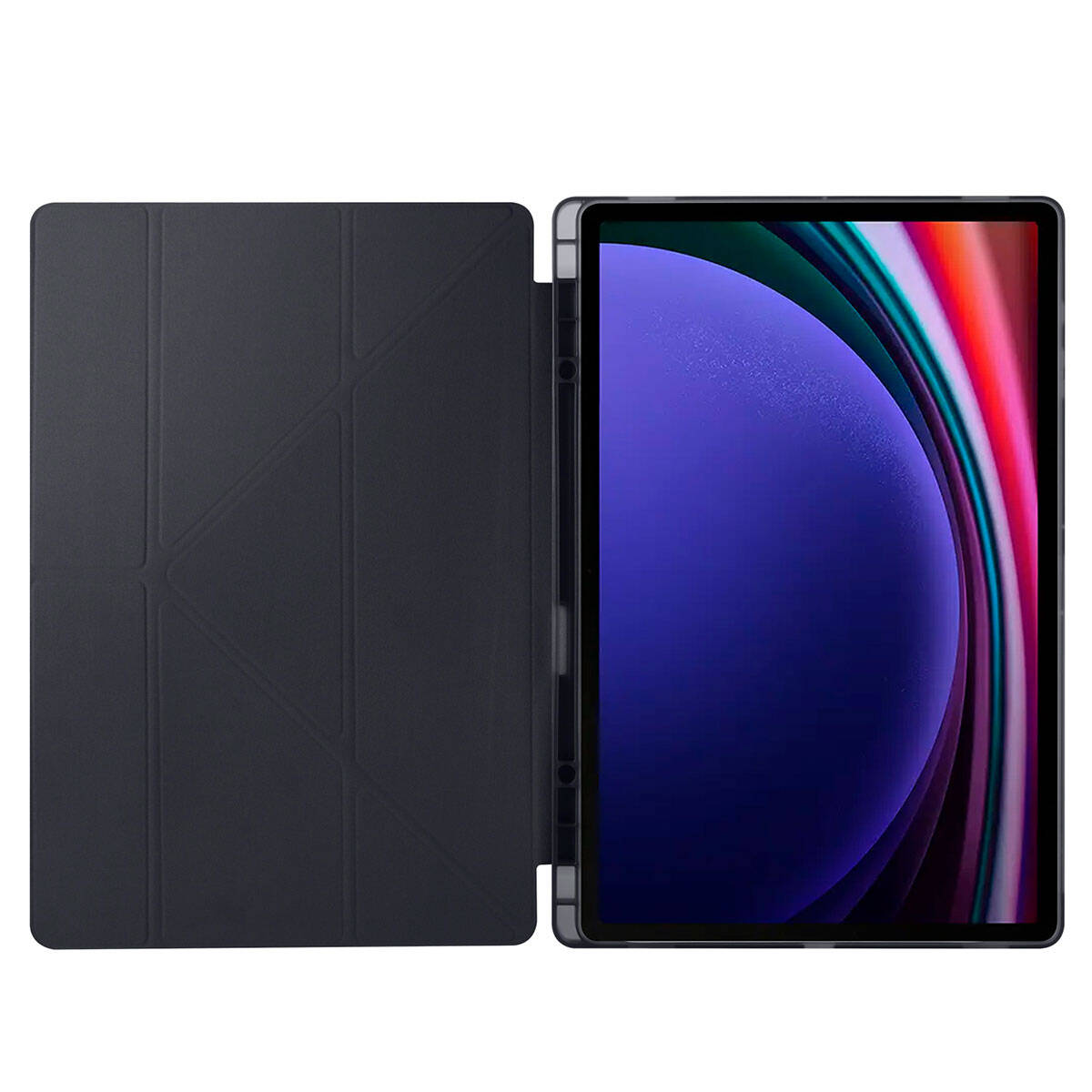 Galaxy Tab S11 Ultra SM-X930 Kılıf Zore Tri Folding Kalem Bölmeli Standlı Kılıf Koyu Yeşil