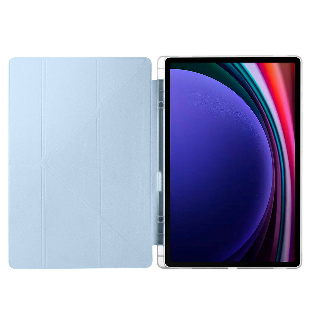 Galaxy Tab S11 Ultra SM-X930 Kılıf Zore Tri Folding Kalem Bölmeli Standlı Kılıf Koyu Yeşil