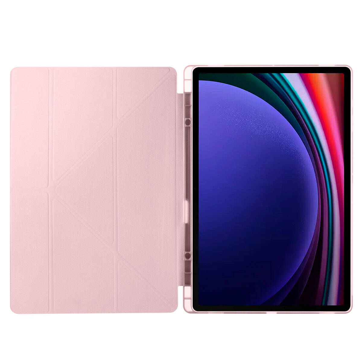 Galaxy Tab S11 Ultra SM-X930 Kılıf Zore Tri Folding Kalem Bölmeli Standlı Kılıf Koyu Yeşil