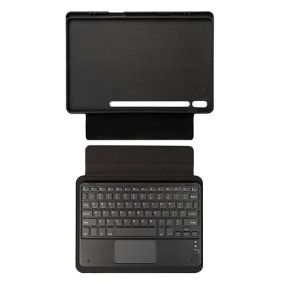 Galaxy Tab S11 Ultra SM-X930 Zore Border Keyboard Bluetooh Bağlantılı Standlı Klavyeli Tablet Kılıfı Siyah