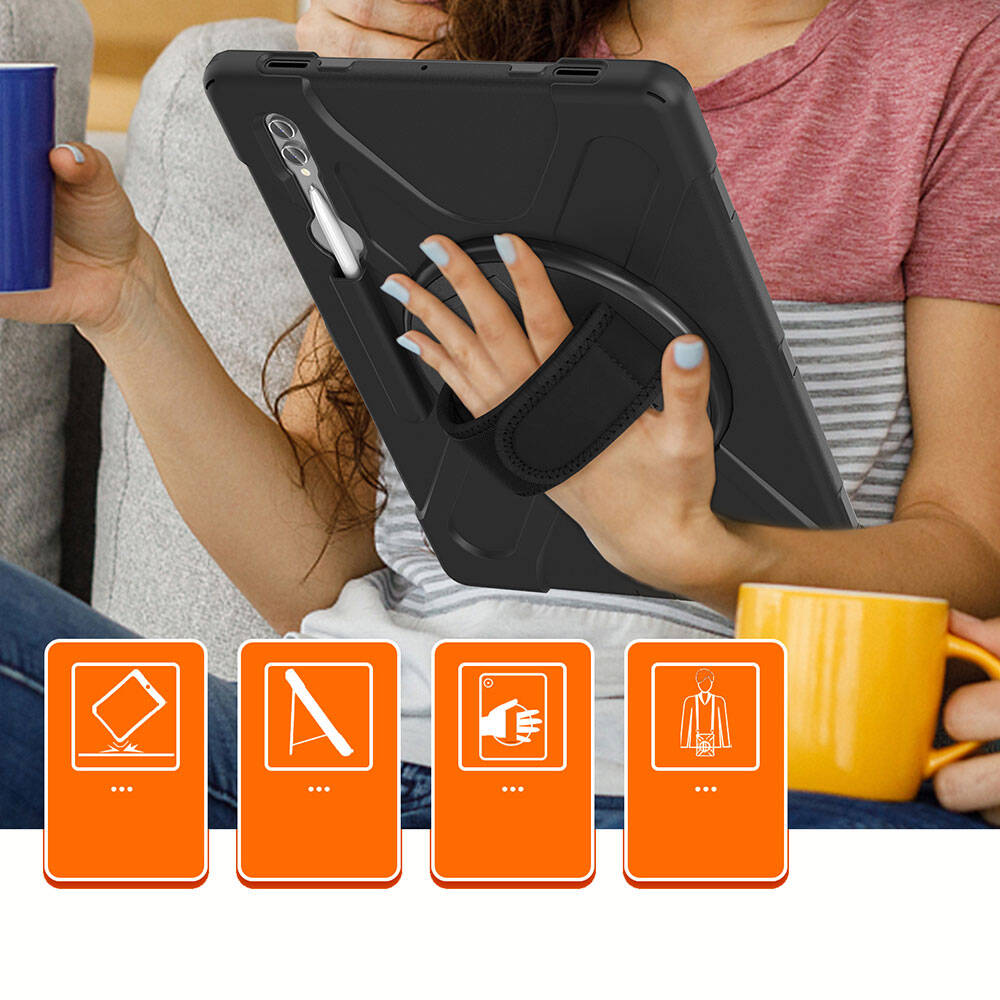 Galaxy Tab S11 Ultra SM-X930 Zore Defender Tablet Silikon Siyah