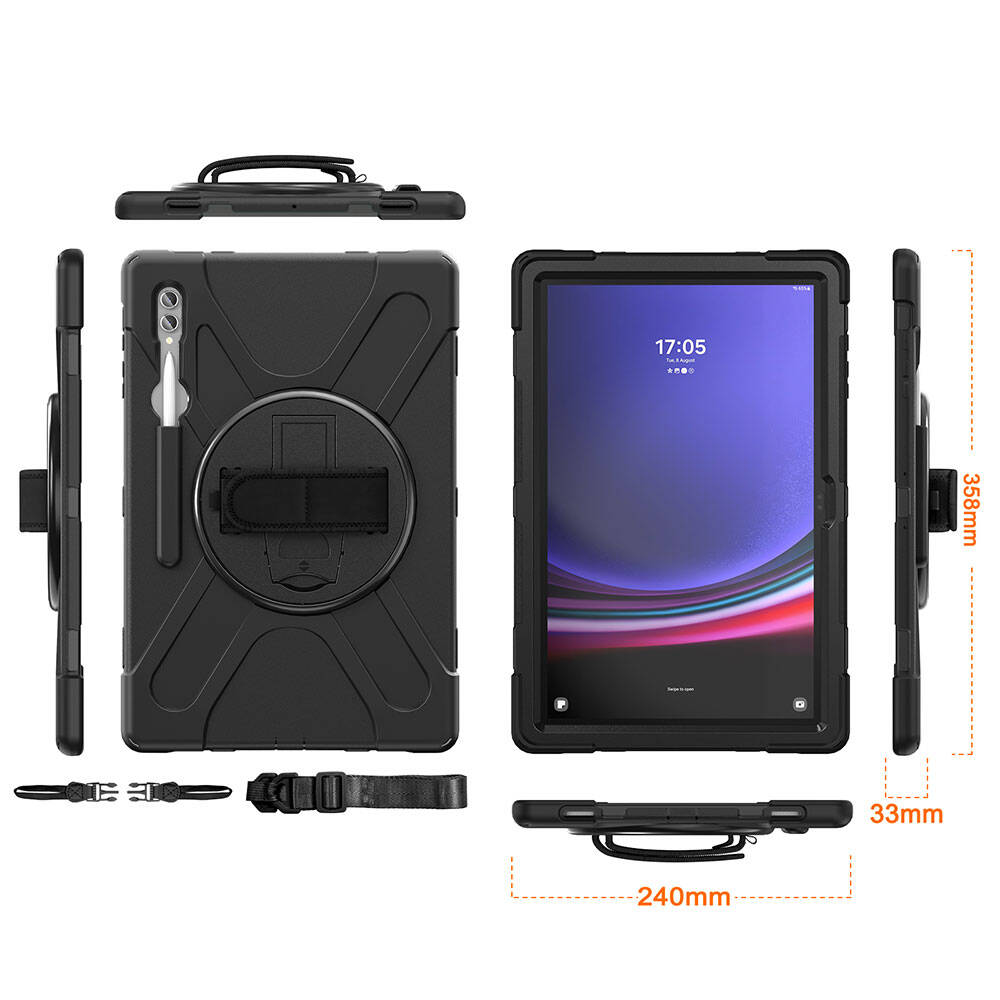 Galaxy Tab S11 Ultra SM-X930 Zore Defender Tablet Silikon Siyah