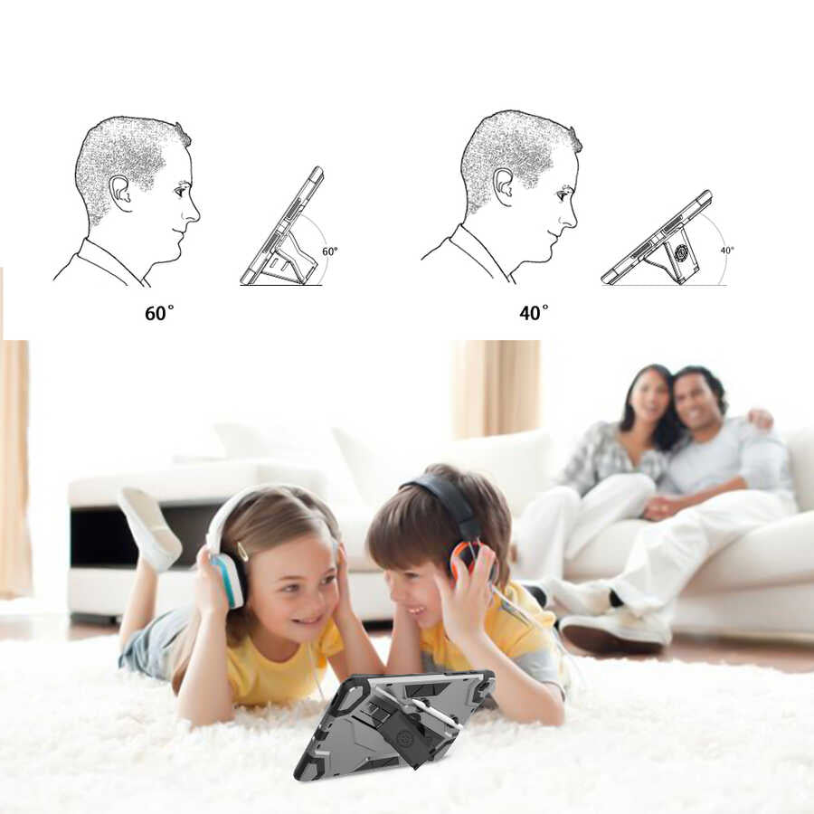 Galaxy Tab S6 Lite P610 Zore Defens Tablet Silikon Siyah