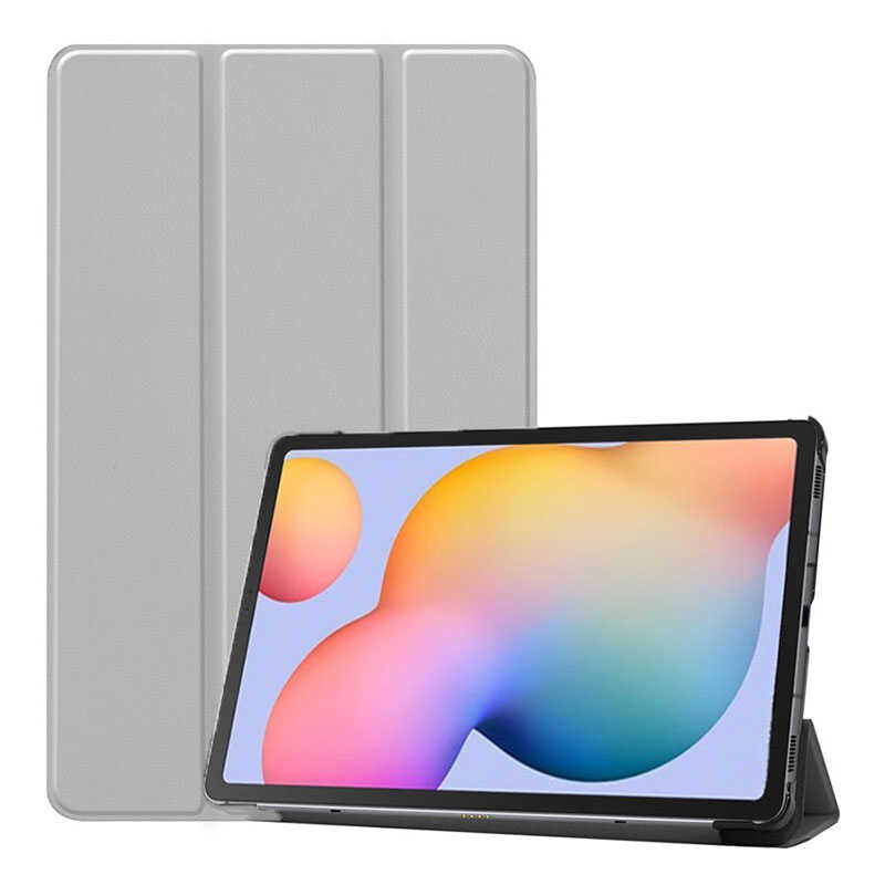 Galaxy Tab S6 Lite P610 Zore Smart Cover Standlı 1-1 Kılıf Gri