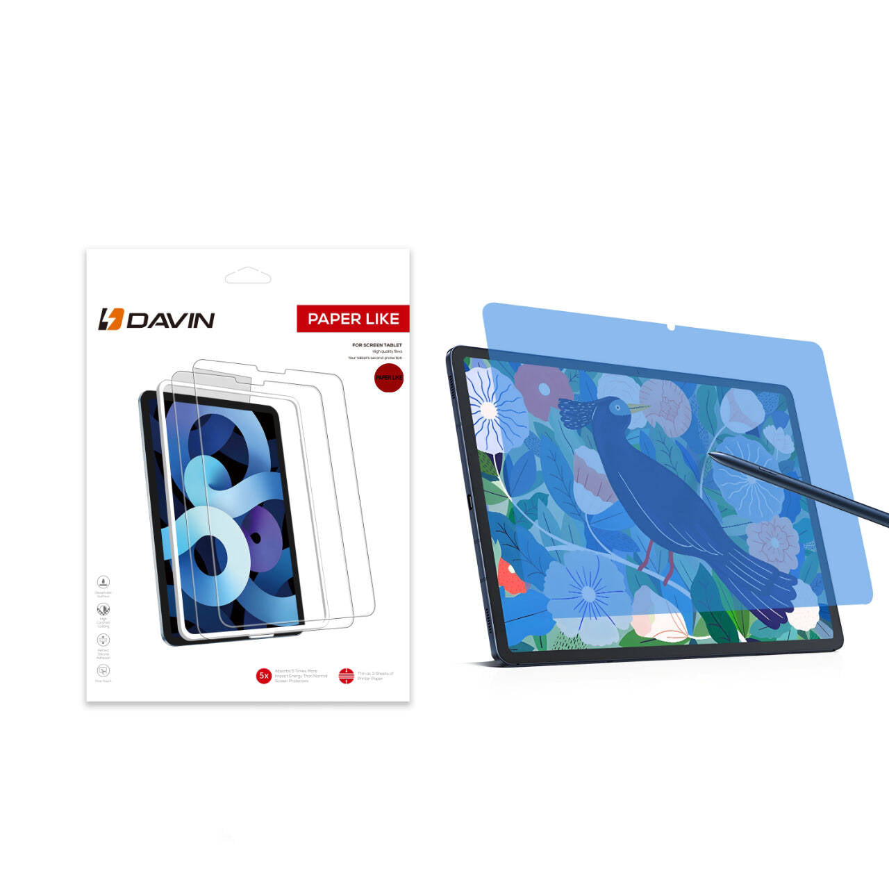 Galaxy Tab S7 Lite T737 Kağıt Hisli Mat Davin Paper Like Tablet Ekran Koruyucu