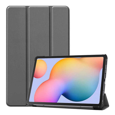 Galaxy Tab S7 FE LTE (T737-T736-T733-T730) Zore Smart Cover Standlı 1-1 Kılıf Gri