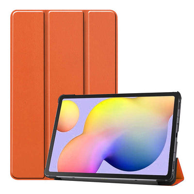 Galaxy Tab S7 FE LTE (T737-T736-T733-T730) Zore Smart Cover Standlı 1-1 Kılıf Turuncu