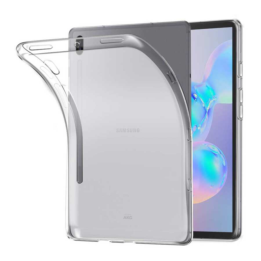 Galaxy Tab S7 Plus T970 Kılıf Zore Tablet Süper Silikon Kapak Siyah