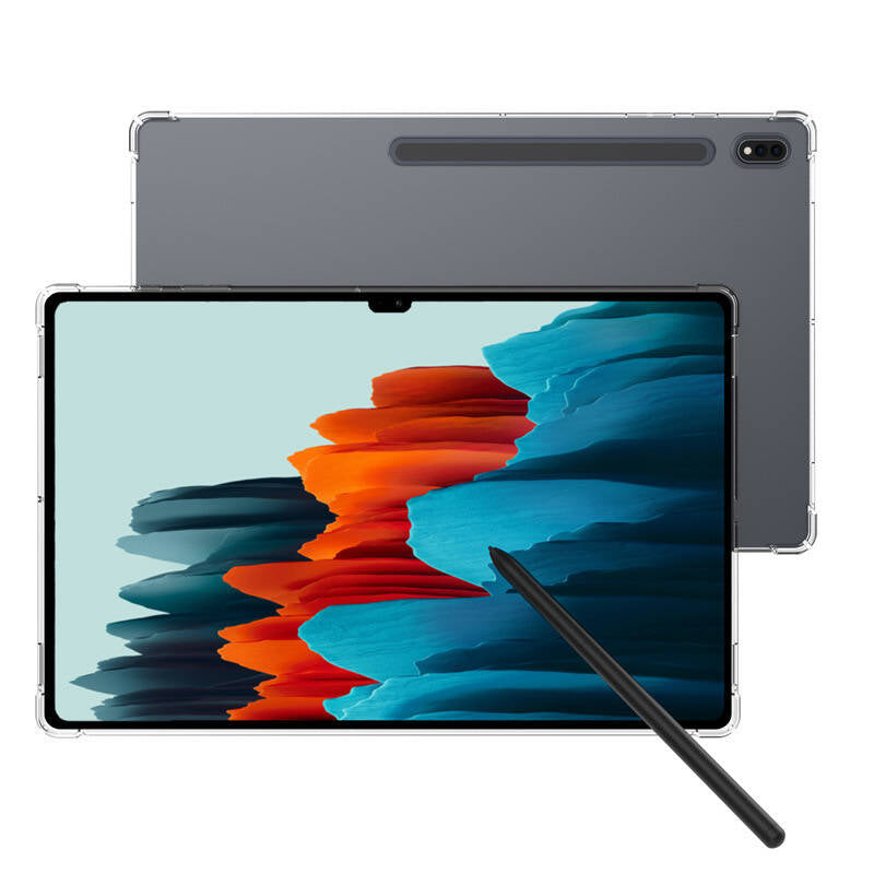 Galaxy Tab S8 Plus Kılıf Zore Tablet Nitro Anti Shock Silikon Kapak Renksiz