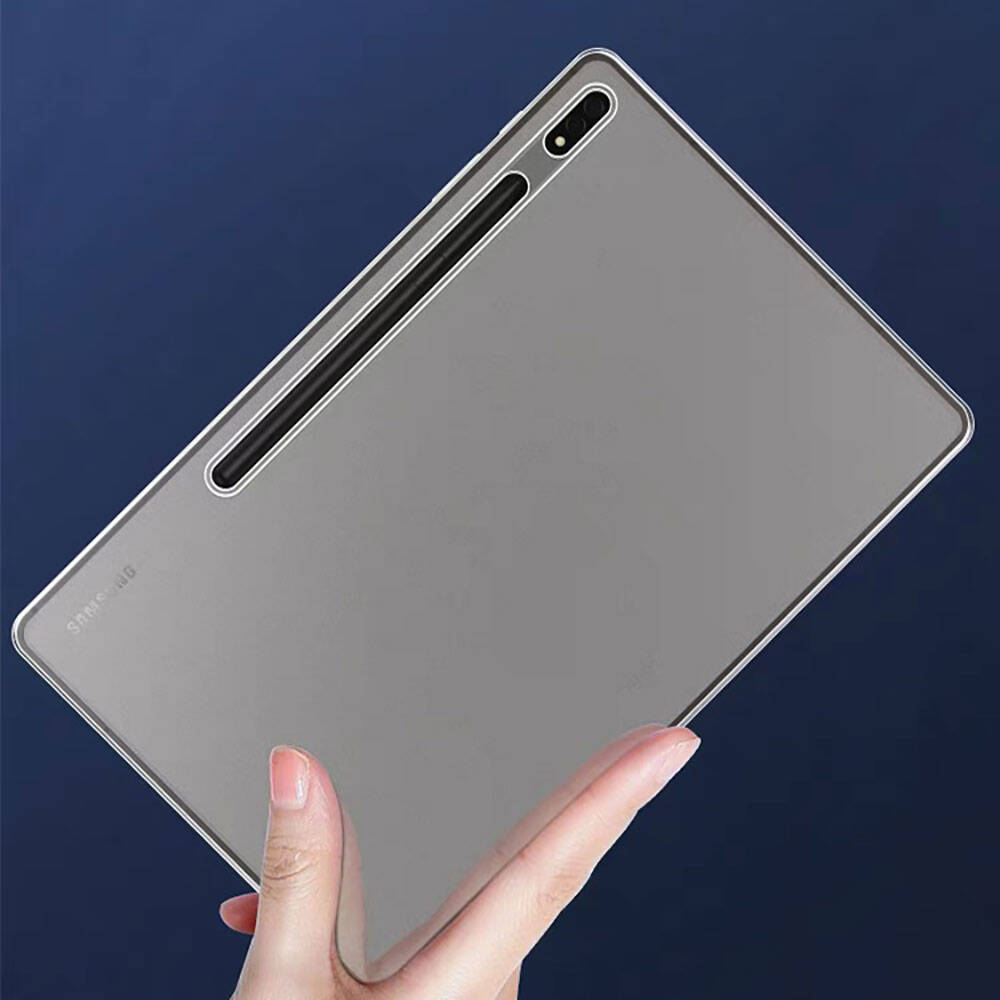 Galaxy Tab S8 Ultra SM-X900 Kılıf Zore Tablet Süper Silikon Kapak Renksiz