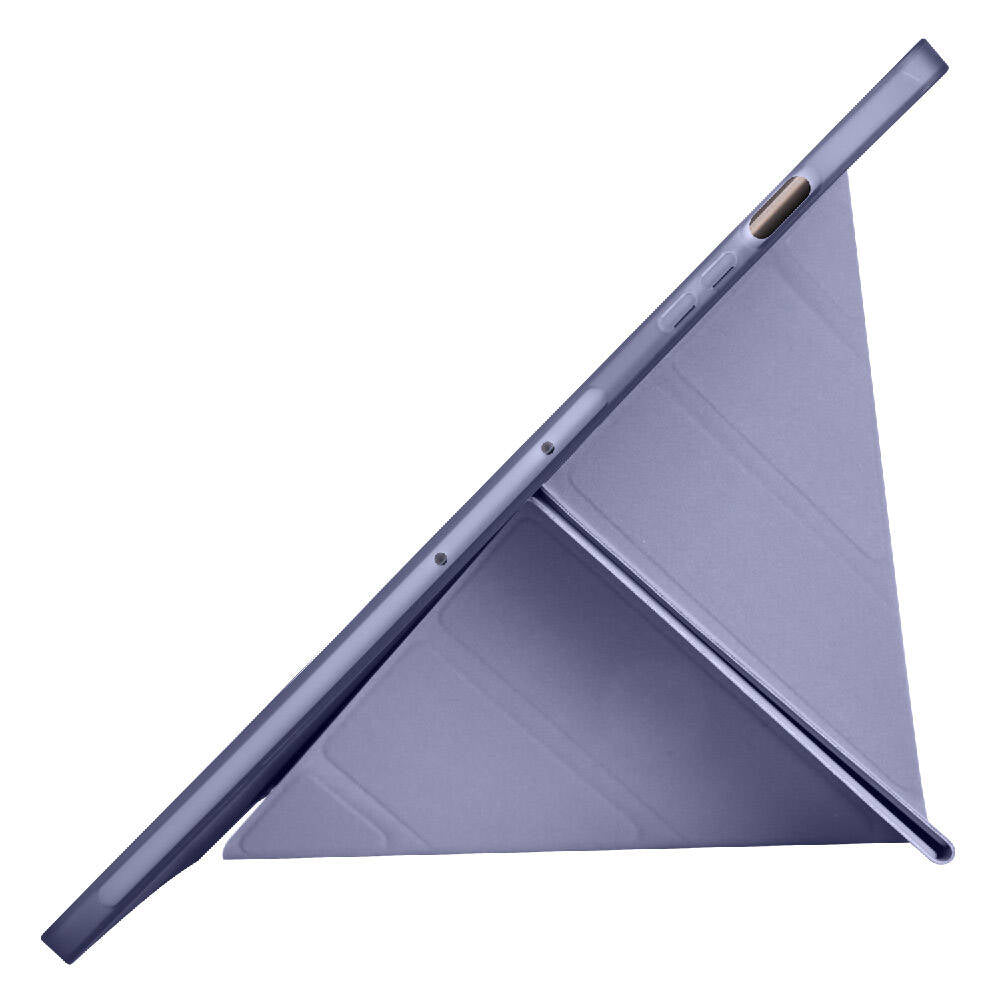 Galaxy Tab S9 FE Plus Kılıf Zore Tri Folding Kalem Bölmeli Standlı Kılıf Rose Gold