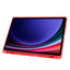 Galaxy Tab S9 FE Plus Kılıf Zore Tri Folding Kalem Bölmeli Standlı Kılıf Yeşil