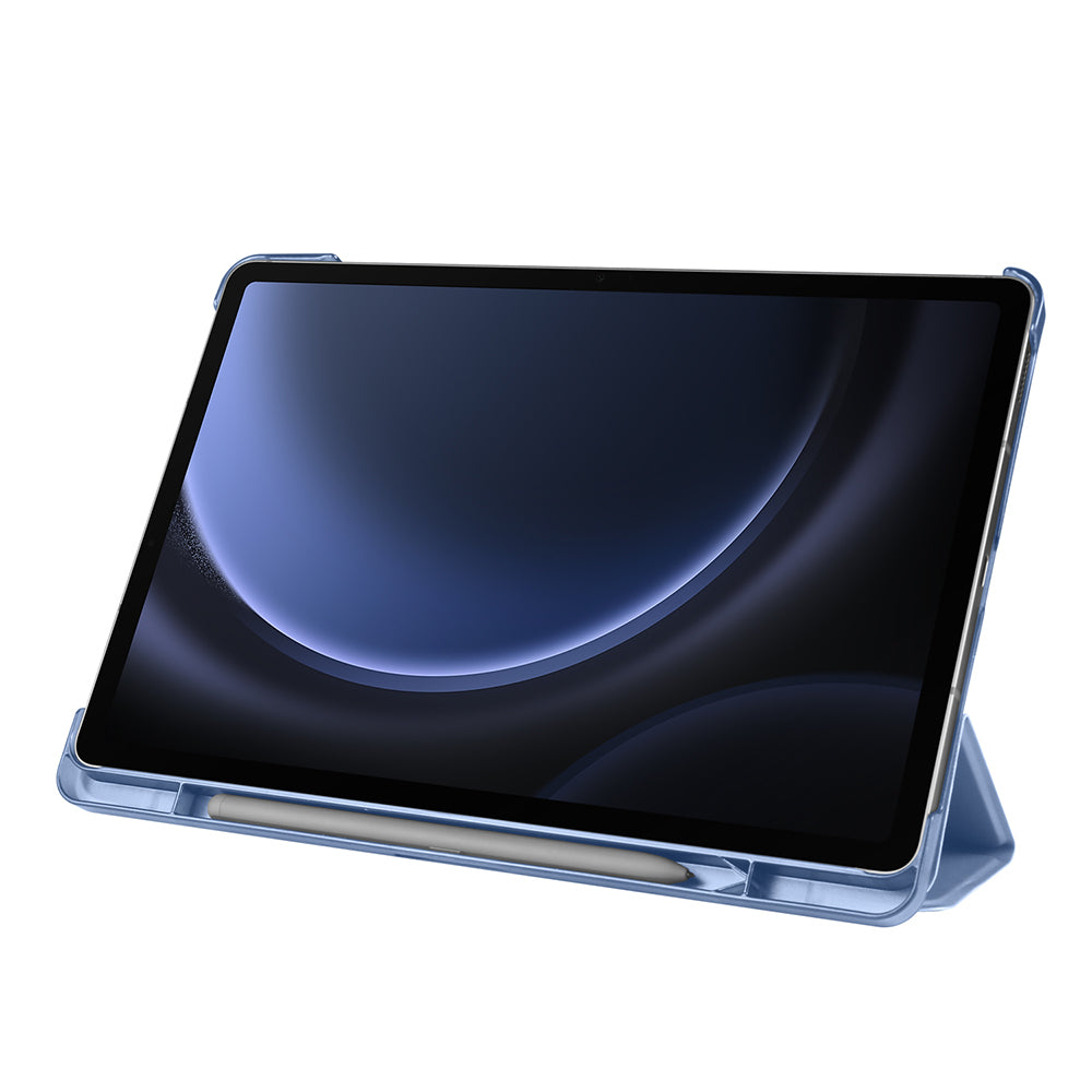 Galaxy Tab S9 FE Zore Smart Cover Kalem Bölmeli Standlı 1-1 Kılıf Lila