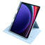 Galaxy Tab S9 Kılıf Zore Termik Kalem Bölmeli Dönebilen Standlı Kılıf Gri