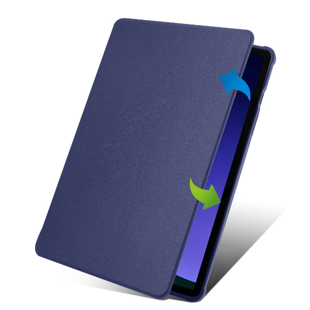 Galaxy Tab S9 Kılıf Zore Termik Kalem Bölmeli Dönebilen Standlı Kılıf Gri
