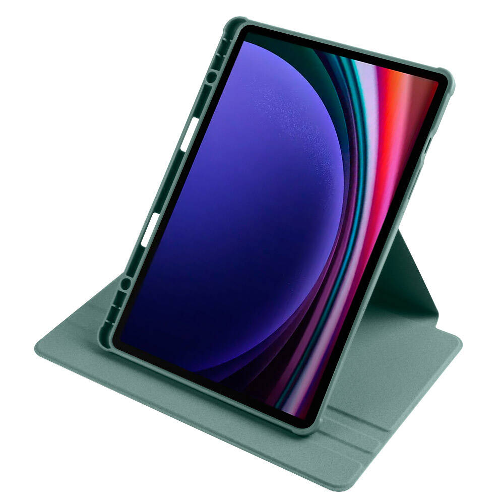 Galaxy Tab S9 Kılıf Zore Termik Kalem Bölmeli Dönebilen Standlı Kılıf Lavendery Gray