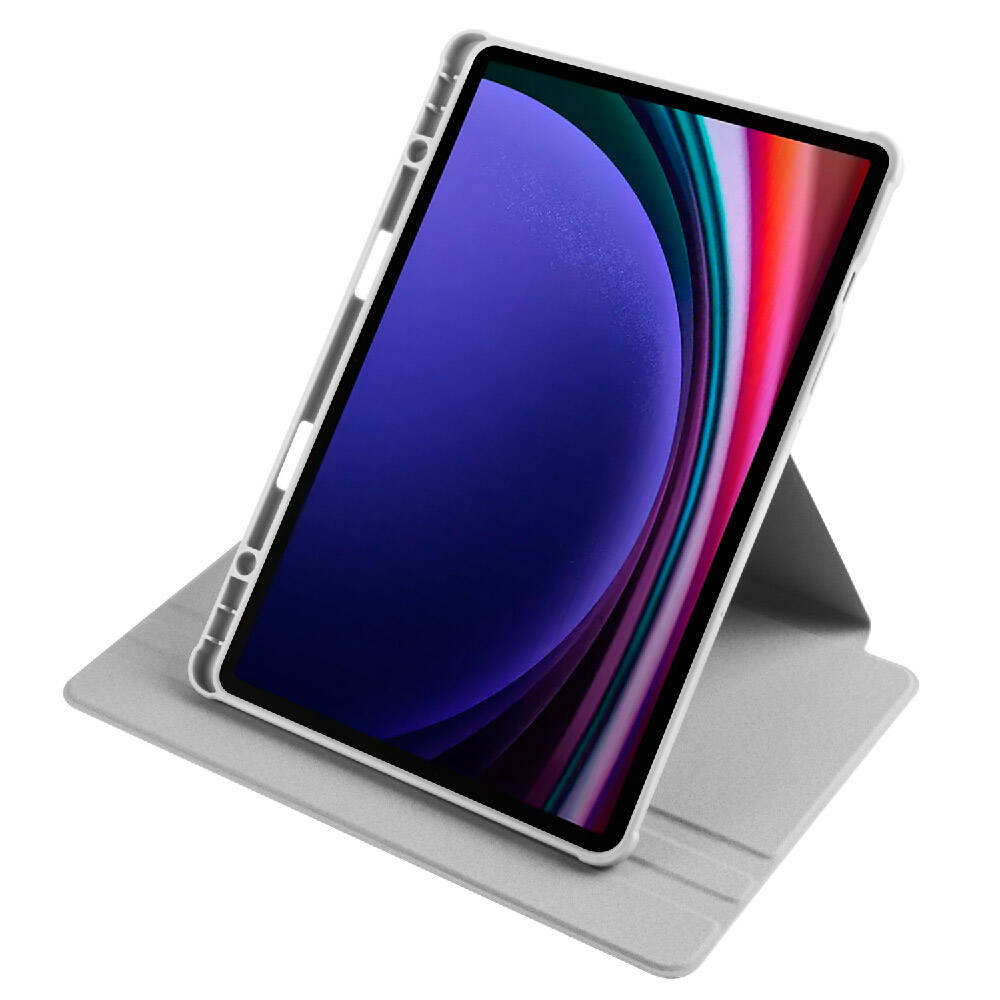 Galaxy Tab S9 Kılıf Zore Termik Kalem Bölmeli Dönebilen Standlı Kılıf Mavi