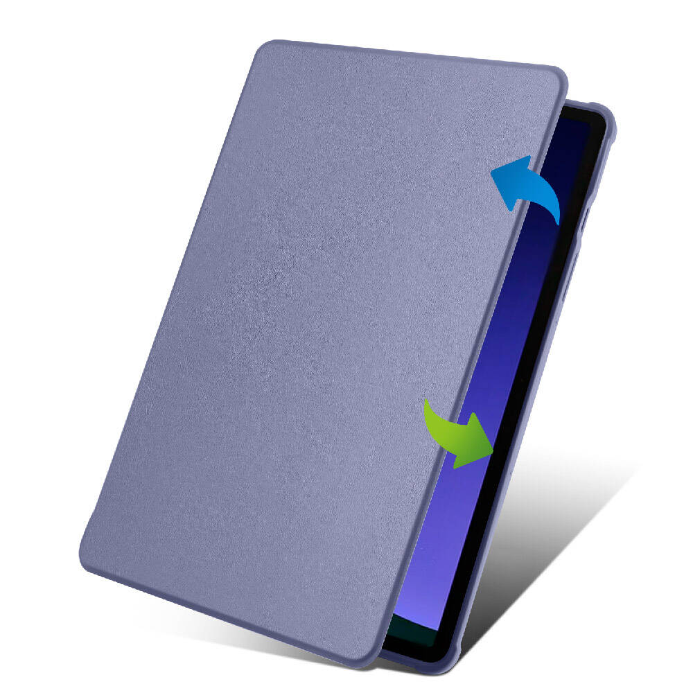 Galaxy Tab S9 Kılıf Zore Termik Kalem Bölmeli Dönebilen Standlı Kılıf Mavi