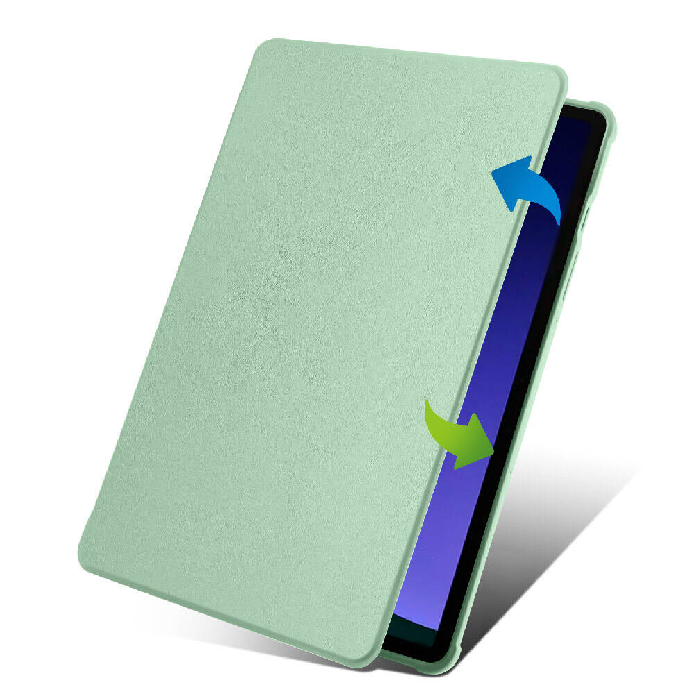Galaxy Tab S9 Kılıf Zore Termik Kalem Bölmeli Dönebilen Standlı Kılıf Gri