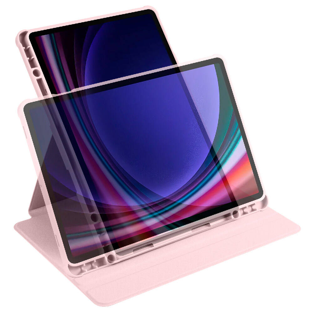 Galaxy Tab S9 Kılıf Zore Termik Kalem Bölmeli Dönebilen Standlı Kılıf Açık Yeşil