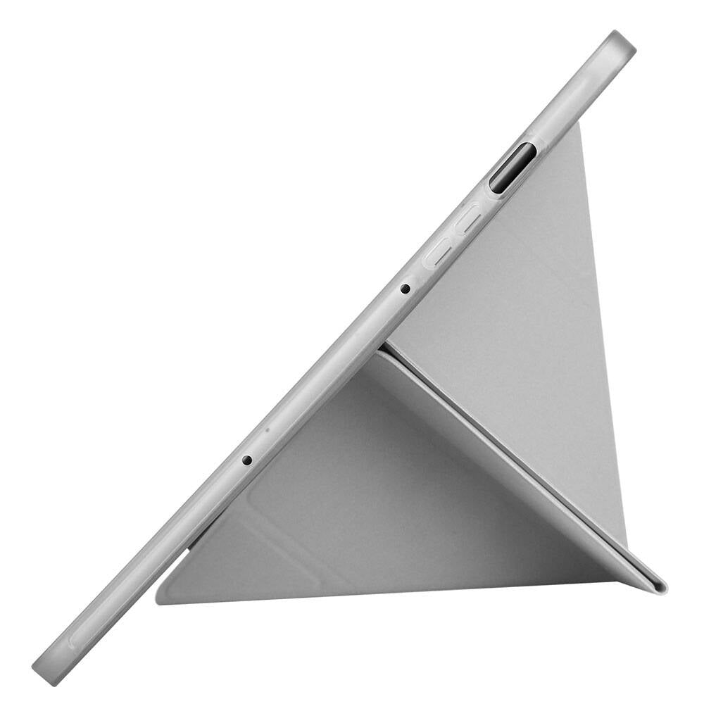 Galaxy Tab S9 Kılıf Zore Tri Folding Kalem Bölmeli Standlı Kılıf Gri