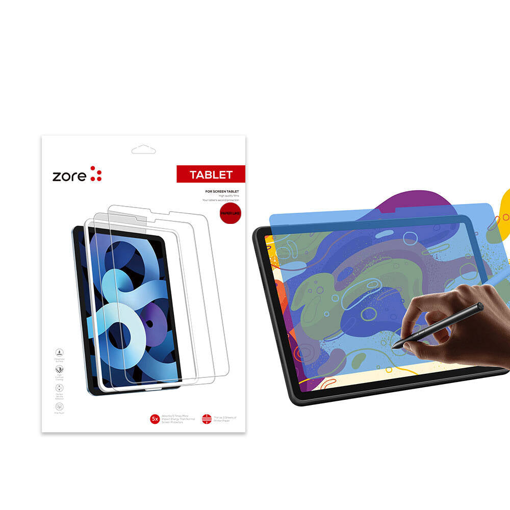 Galaxy Tab S9 Plus Kağıt Hisli Mat Zore Paper-Like Ekran Koruyucu Renksiz