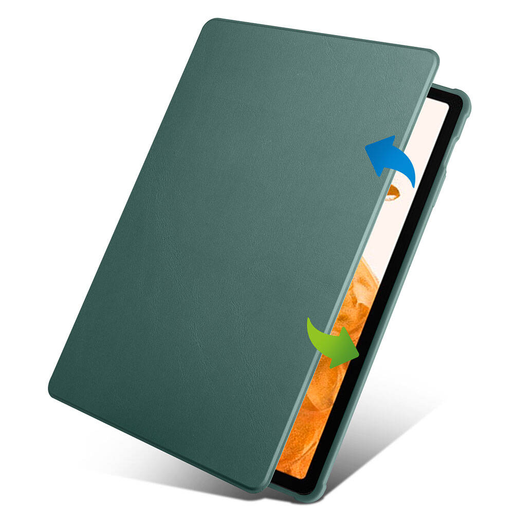 Galaxy Tab S9 Plus Kılıf Zore Termik Kalem Bölmeli Dönebilen Standlı Kılıf Lavendery Gray