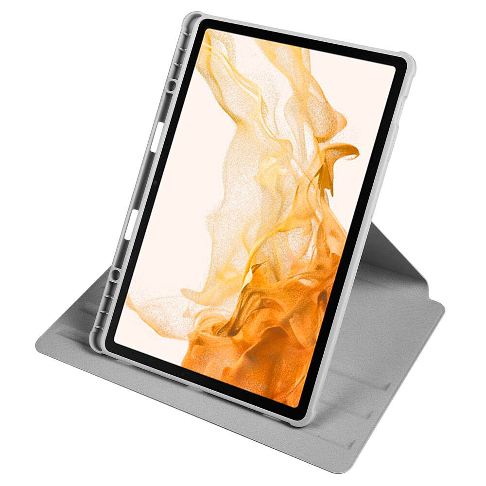 Galaxy Tab S9 Plus Kılıf Zore Termik Kalem Bölmeli Dönebilen Standlı Kılıf Pembe