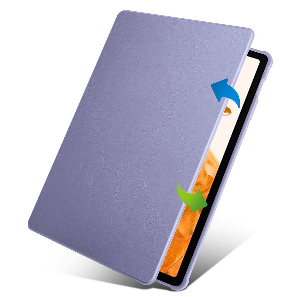 Galaxy Tab S9 Plus Kılıf Zore Termik Kalem Bölmeli Dönebilen Standlı Kılıf Pembe