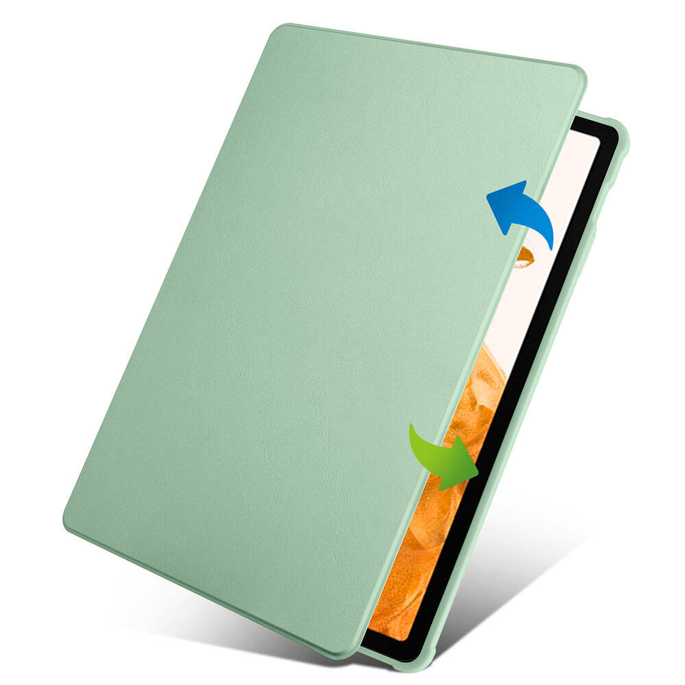Galaxy Tab S9 Plus Kılıf Zore Termik Kalem Bölmeli Dönebilen Standlı Kılıf Siyah