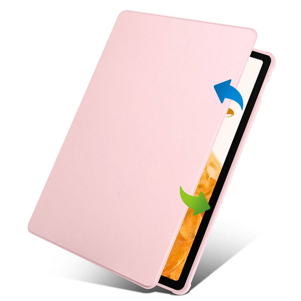 Galaxy Tab S9 Plus Kılıf Zore Termik Kalem Bölmeli Dönebilen Standlı Kılıf Lacivert