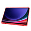 Galaxy Tab S9 Plus Kılıf Zore Tri Folding Kalem Bölmeli Standlı Kılıf Mavi
