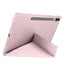 Galaxy Tab S9 Plus Kılıf Zore Tri Folding Kalem Bölmeli Standlı Kılıf Siyah
