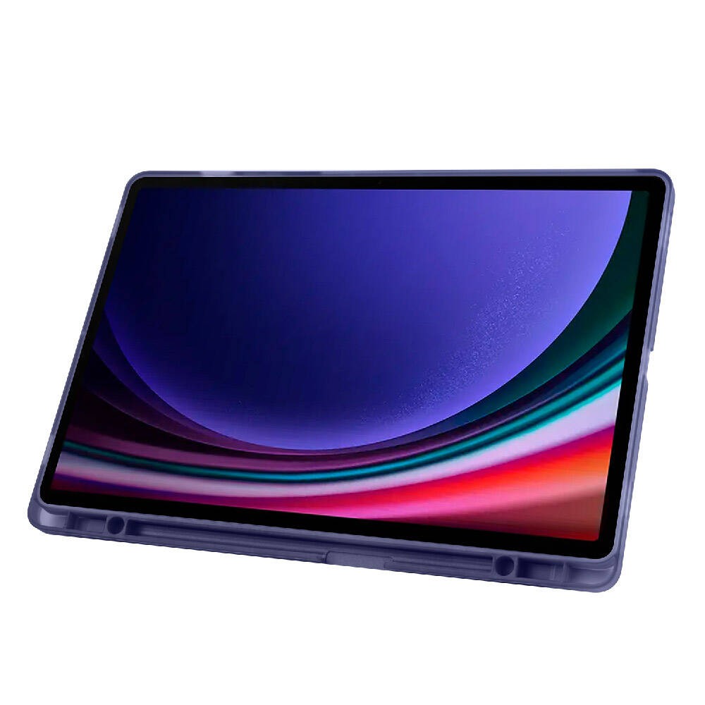 Galaxy Tab S9 Plus Kılıf Zore Tri Folding Kalem Bölmeli Standlı Kılıf Kırmızı