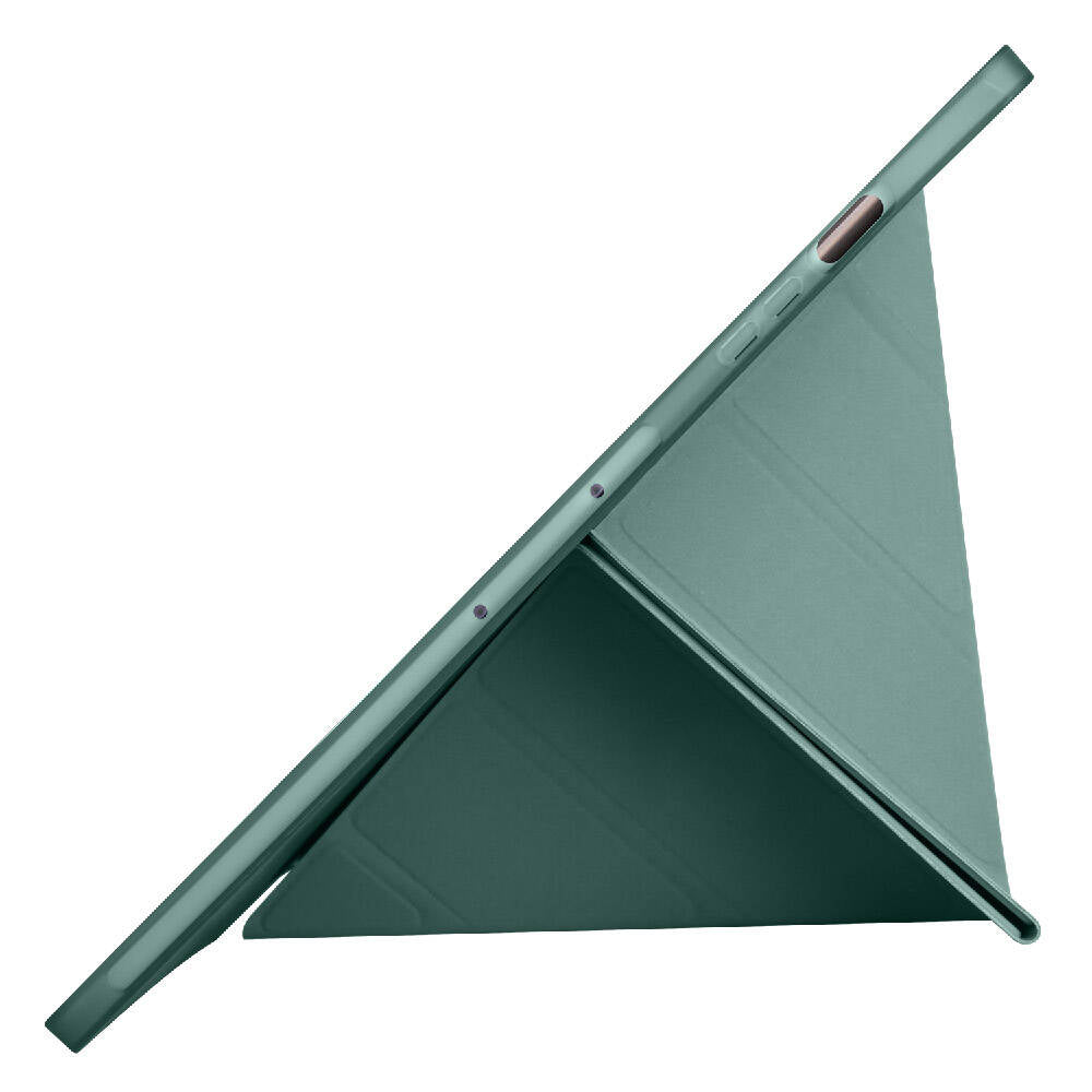 Galaxy Tab S9 Plus Kılıf Zore Tri Folding Kalem Bölmeli Standlı Kılıf Mavi