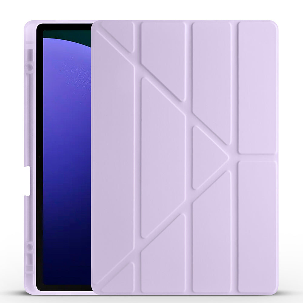 Galaxy Tab S9 Plus Kılıf Zore Tri Folding Kalem Bölmeli Standlı Kılıf Koyu Yeşil