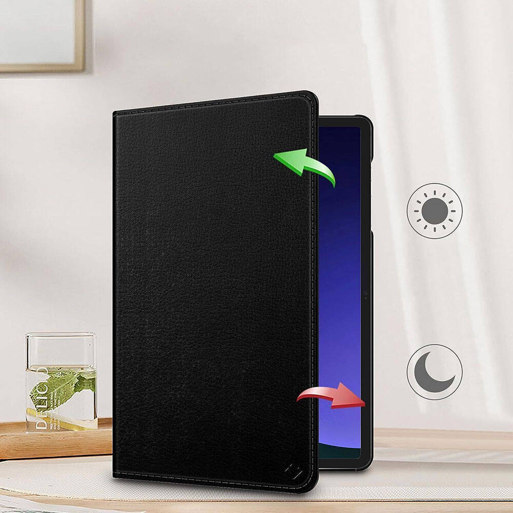 Galaxy Tab S9 Plus Zore Dönebilen Standlı Kılıf Siyah