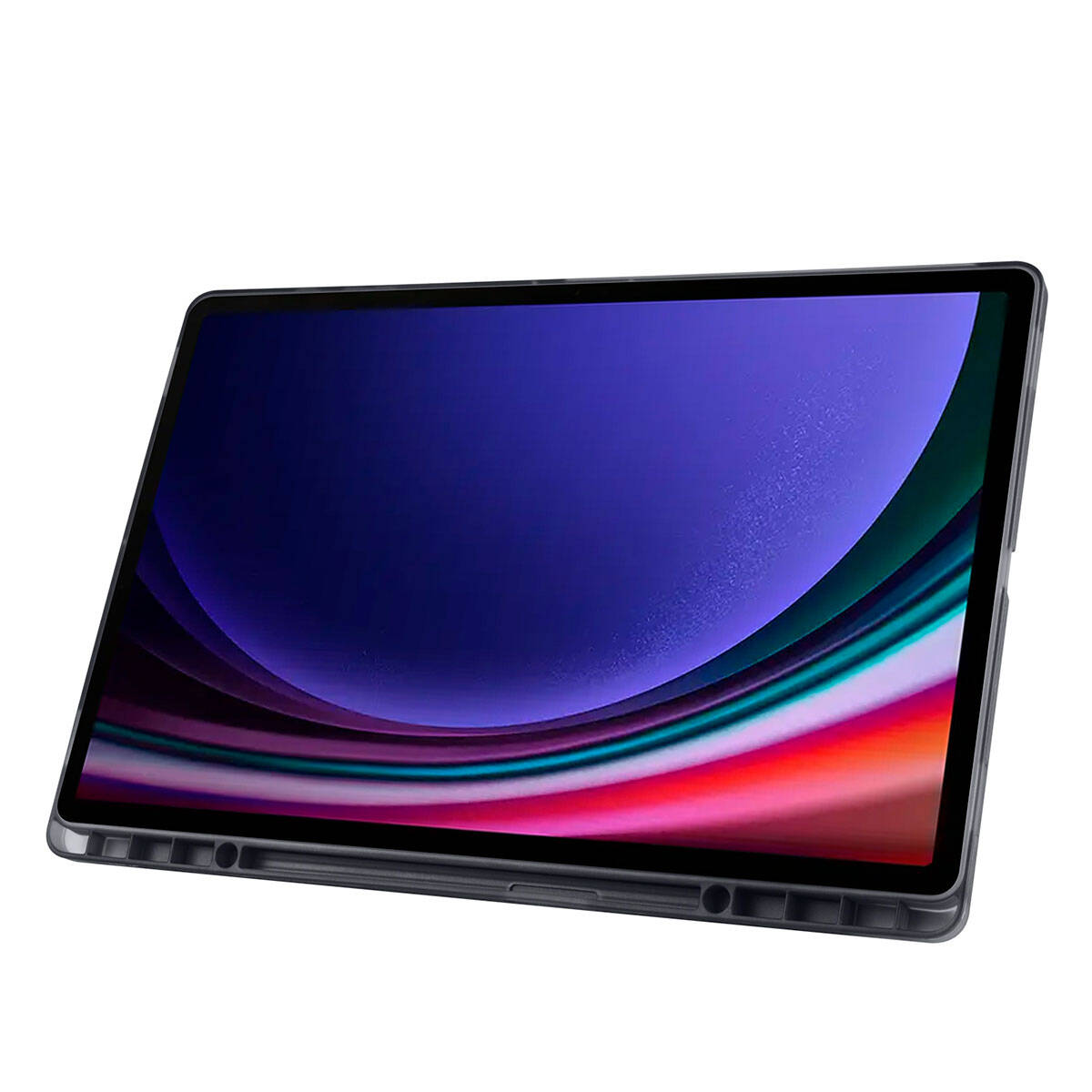 Galaxy Tab S9 Ultra Kılıf Zore Tri Folding Kalem Bölmeli Standlı Kılıf Mor