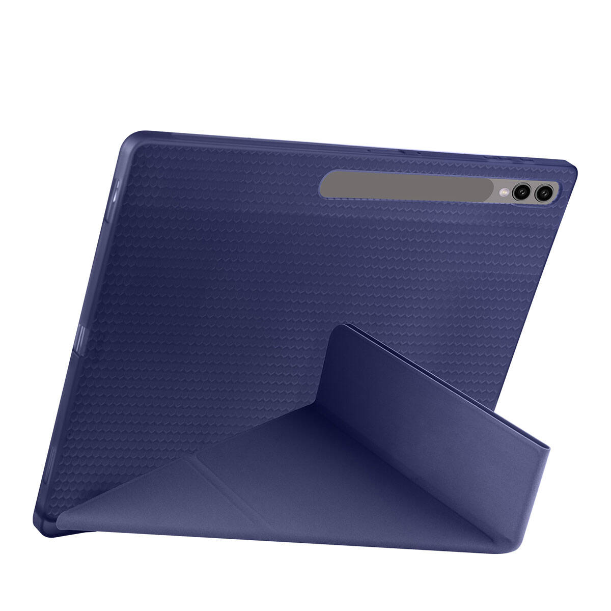 Galaxy Tab S9 Ultra Kılıf Zore Tri Folding Kalem Bölmeli Standlı Kılıf Lacivert
