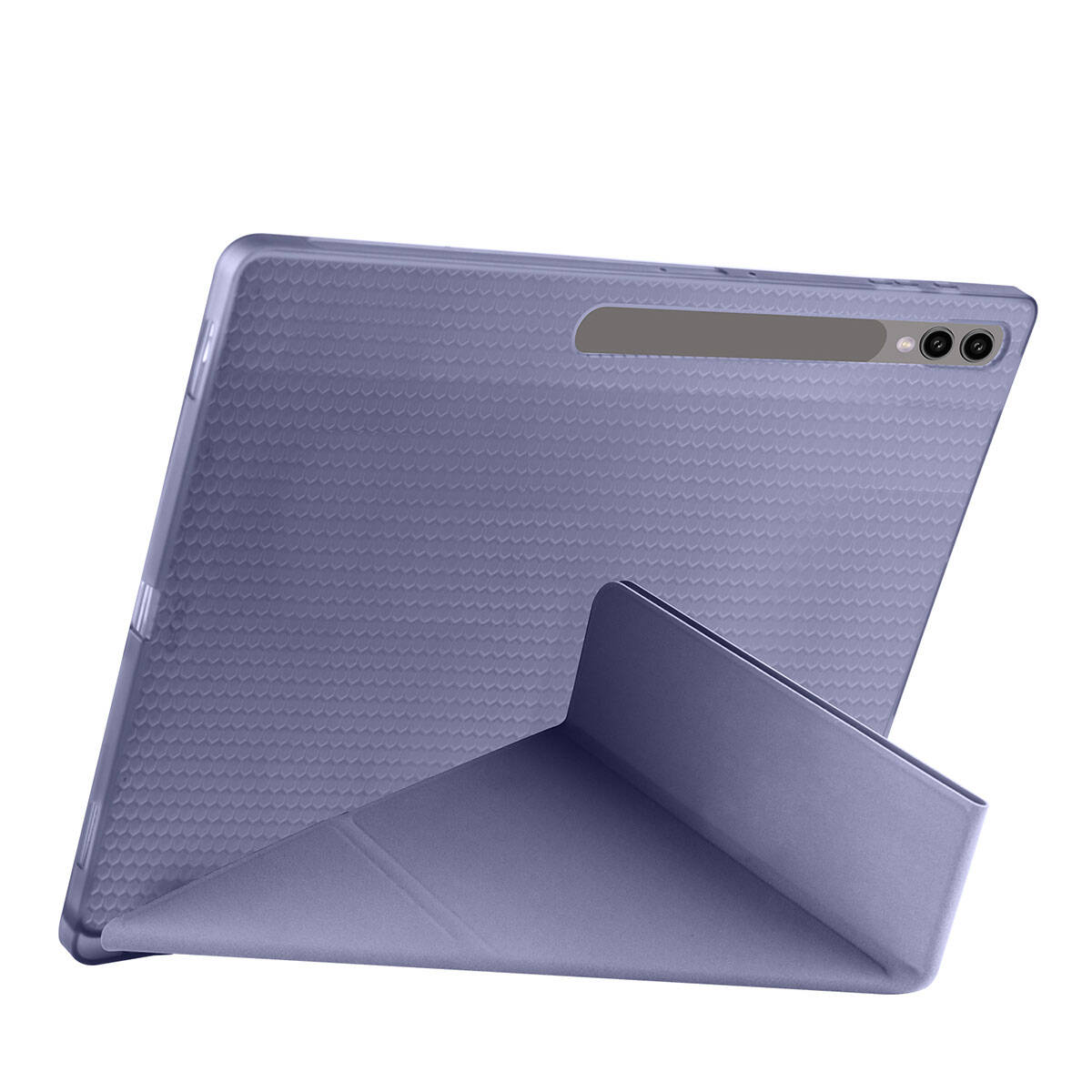Galaxy Tab S9 Ultra Kılıf Zore Tri Folding Kalem Bölmeli Standlı Kılıf Siyah