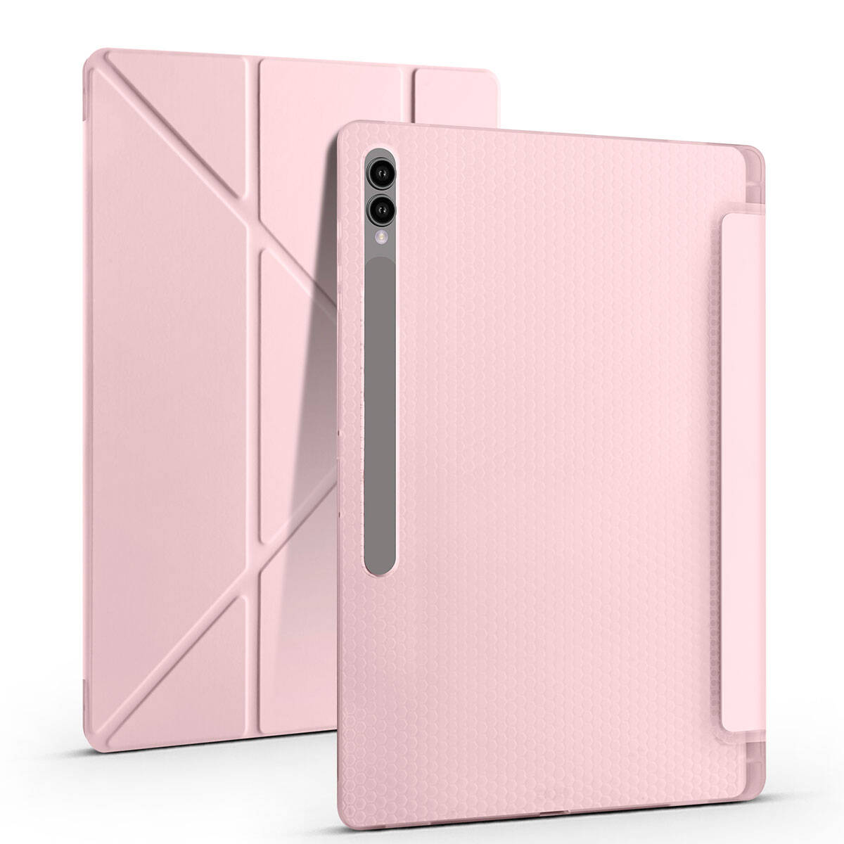 Galaxy Tab S9 Ultra Kılıf Zore Tri Folding Kalem Bölmeli Standlı Kılıf Mor