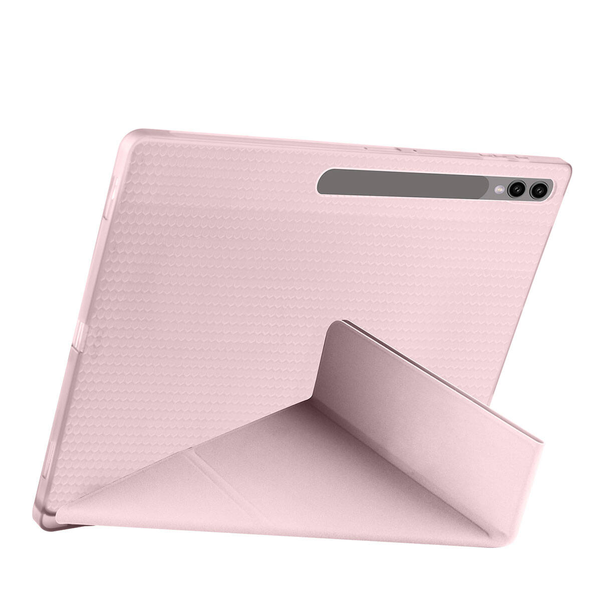 Galaxy Tab S9 Ultra Kılıf Zore Tri Folding Kalem Bölmeli Standlı Kılıf Kırmızı